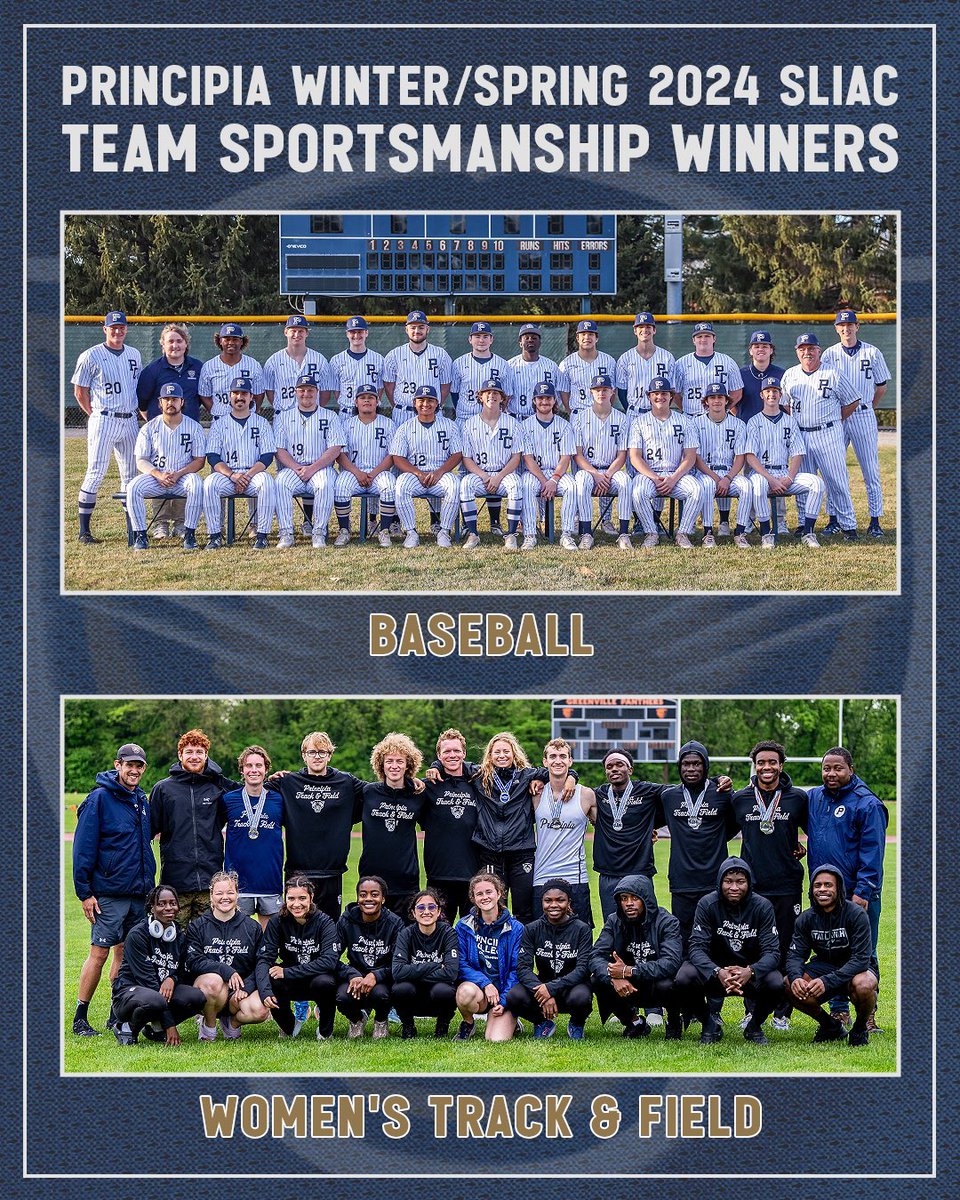 Congrats to our Baseball and Women’s Track &amp; Field teams on winning their sport’s SLIAC Team Sportsmanship Award this season! 👏