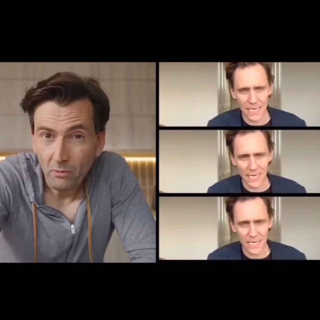 The faces David Tennant is making at Tom’s “dogsitting for Michael Sheen” film pitch