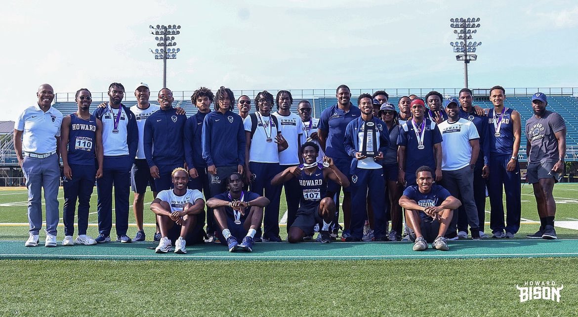 Congratulations to the men of @HUBisonTFXC on earning runner-up honors at this year’s MEAC Championship! #BleedBlue 🦬