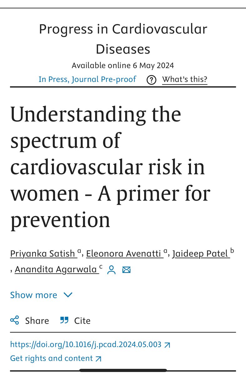 Understanding the spectrum of #CVrisk in women. A primer on ✅Traditional RF ✅ APOs & CV RF ✅ Sex specific risk ✅ Risk @ menopause and HRT Thanks to editors @BudoffMd @SuvasiniL and coauthors @AAgarwalaMD @jaideeppatelmd and Dr. Eleonora Avenatti bit.ly/3WyVYTd