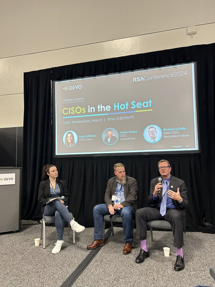 Thank you to Aaron Shaha of @getcybermaxx and Richard LaTulip of @RecordedFuture for joining us for an important discussion about how the CISO role is evolving and how to be successful in the role. #RSAC #RSAC2024 #RSAConference