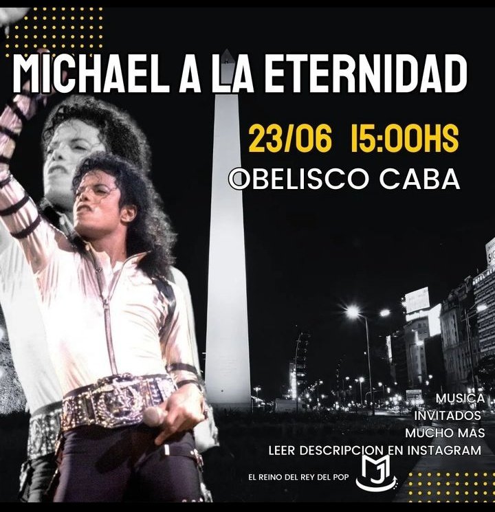 23/6 15 horas en el Obelisco 🇦🇷 #MichaelJackson instagram.com/p/C6pFyGjSvMh/…