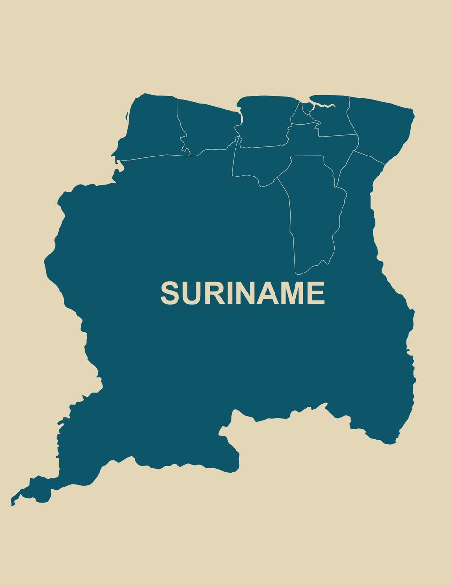 the correct map shape of Suriname. Do not use the wrong maps found on the internet. the maps i publish are all free to be used by all Surinamese.