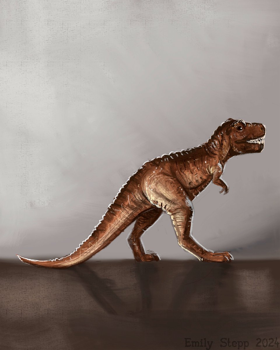 Still life study of a retro Tyrannosaurus toy.
