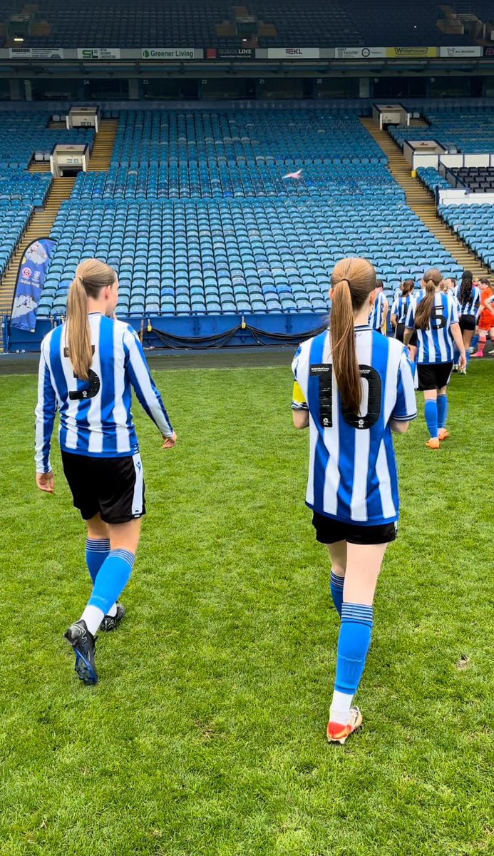 Imagine the experience. With your best friend. Playing at Hillsborough 💙 Love this photo! @SWFCCP @swfc @ShefWedLadies