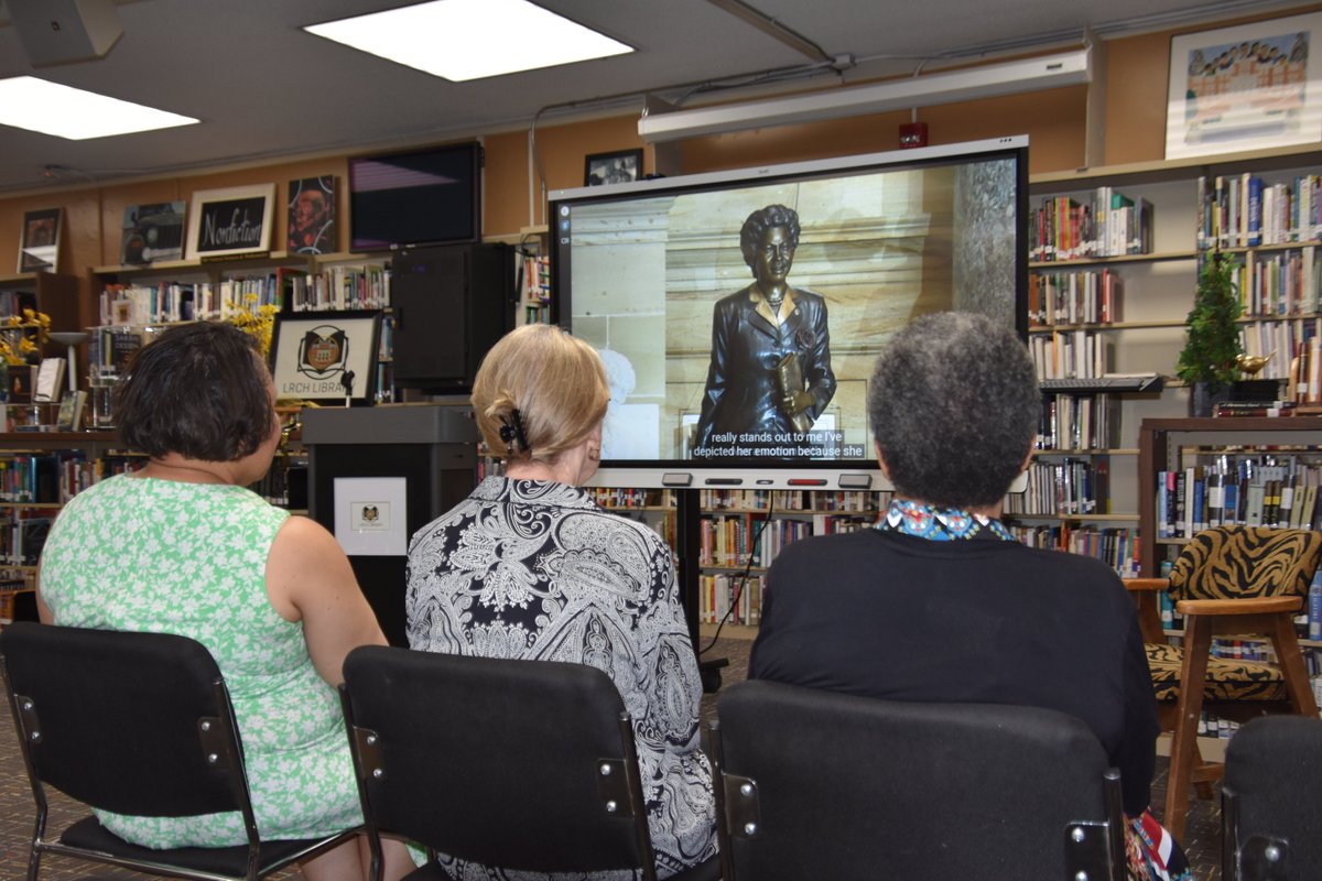 lrsd's tweet photo. A special day at #LRCH as students gathered to witness history alongside another history-maker.Students from art and AP African American Studies classes joined LR Nine member Elizabeth Eckford to watch the unveiling of the sculpture honoring late civil rights icon Daisy Bates. https://t.co/c3VCQPhxAz