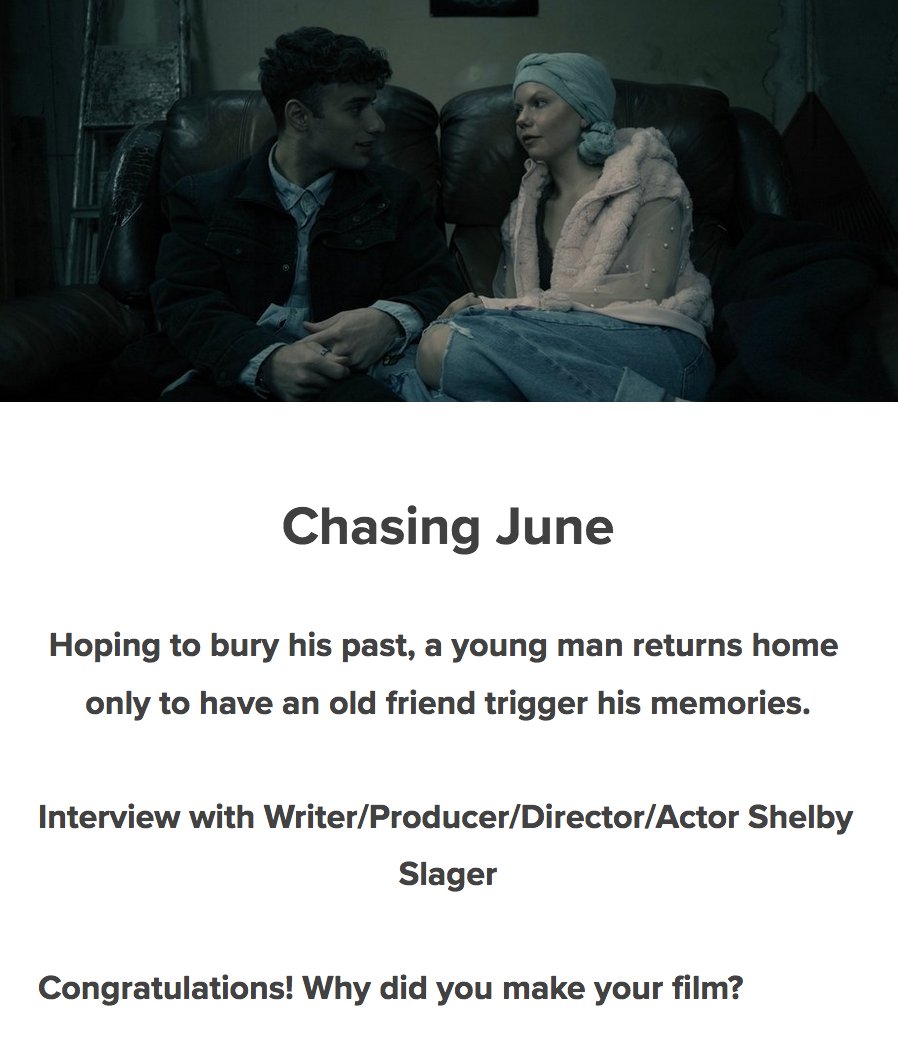 We interview CHASING JUNE Writer/Producer/Director/Actor Shelby Slager #chasingjune #chasingjuneshortfilm #interlunarpictures wearemovingstories.com/we-are-moving-…