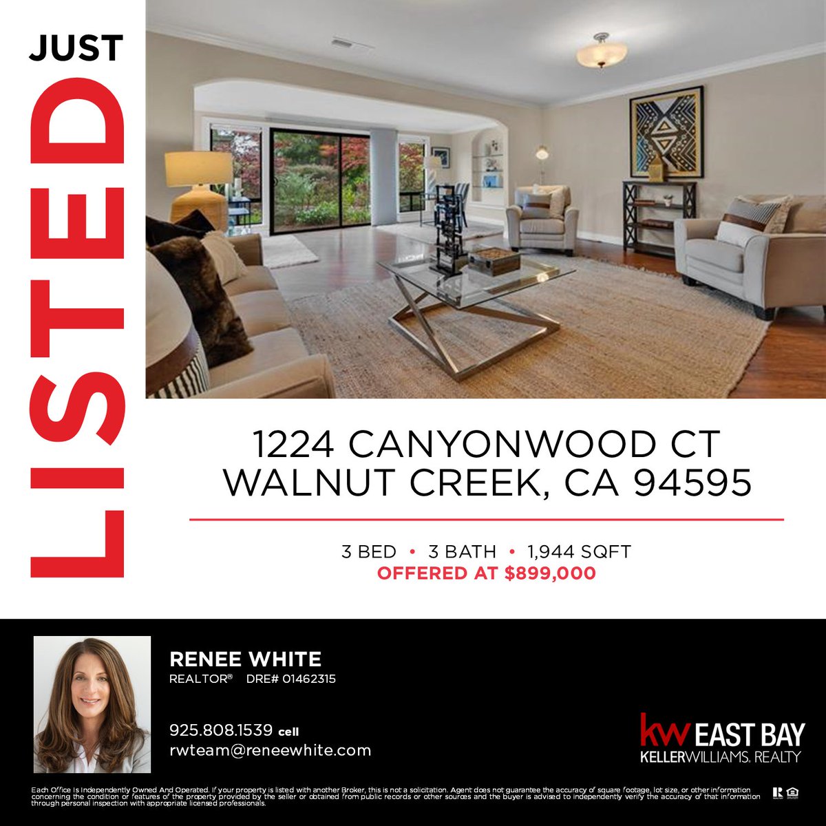 1224 Canyonwood Ct, Walnut Creek, CA 94595 - Just Listed by Renee White!

#kellerwilliams #bayarearealestate #bayarearealtor