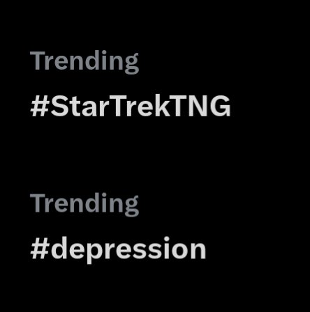 I'm not saying TNG cures depression but it is my comfort show when I am depressed.