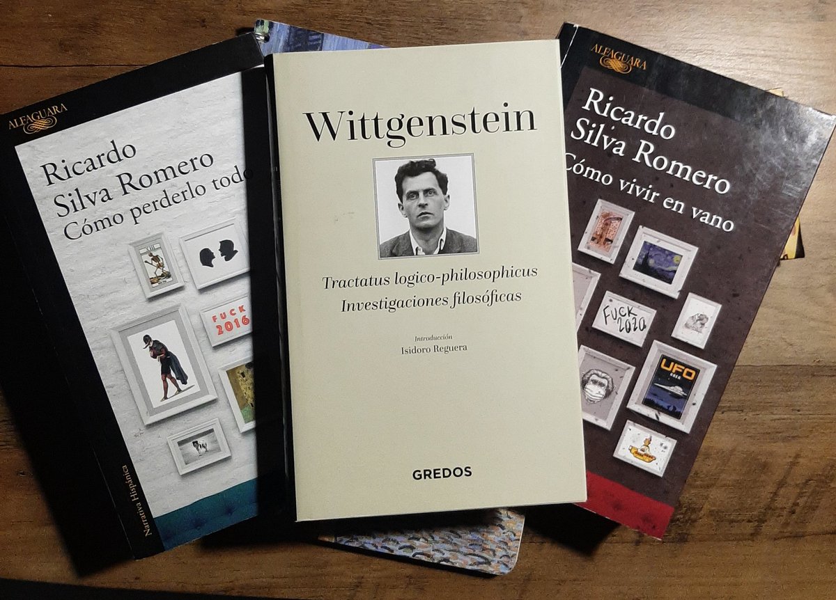@librofilos No dejo de recomendar estos dos libros que, entre líneas, invitan a la lectura del gran filósofo austríaco: de @RSilvaRomero , 'Cómo vivir en vano' y 'Cómo perderlo todo'. (Sí, profesor Pizarro, Wittgenstein es asombroso)