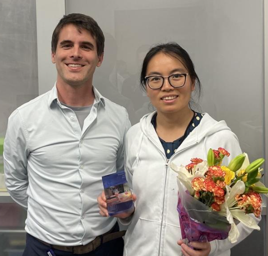 🥂Celebrating 5 incredible years with Shujuan Lai in our lab @bcm_neurosci. She's been pivotal in developing photostable fluorescent proteins and our SPOTlight single-cell screening platform. She gave an inspiring speech🎤emphasizing the power of grit in achieving dreams.