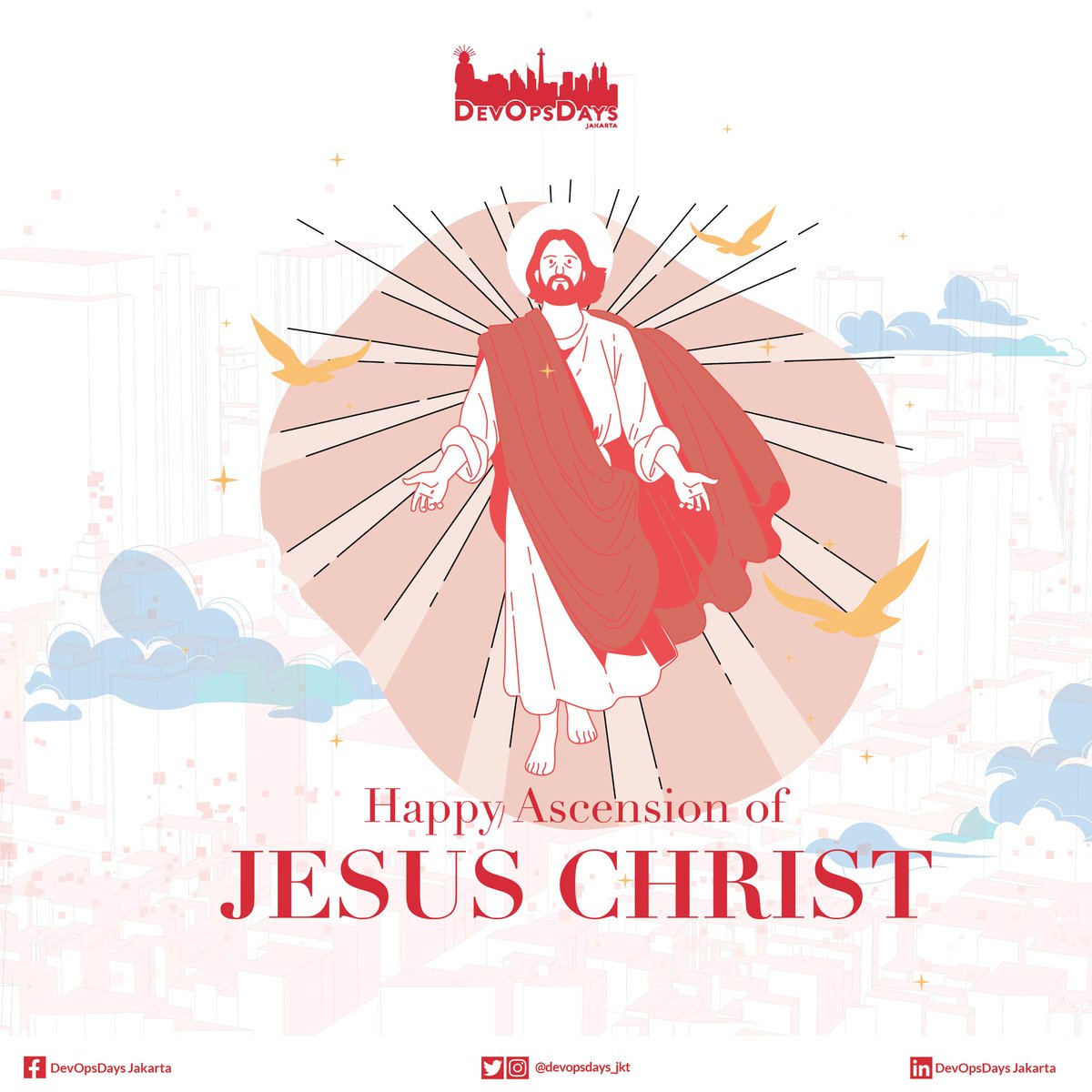 devopsdays_jkt's tweet image. On this Ascension Day, may you find strength in the knowledge that Christ's ascension brings us closer to God, and may His love guide you always.
#AscensionDay #Ascension2024 #DevOps #DevOpsIndonesia #devopsdaysjakarta