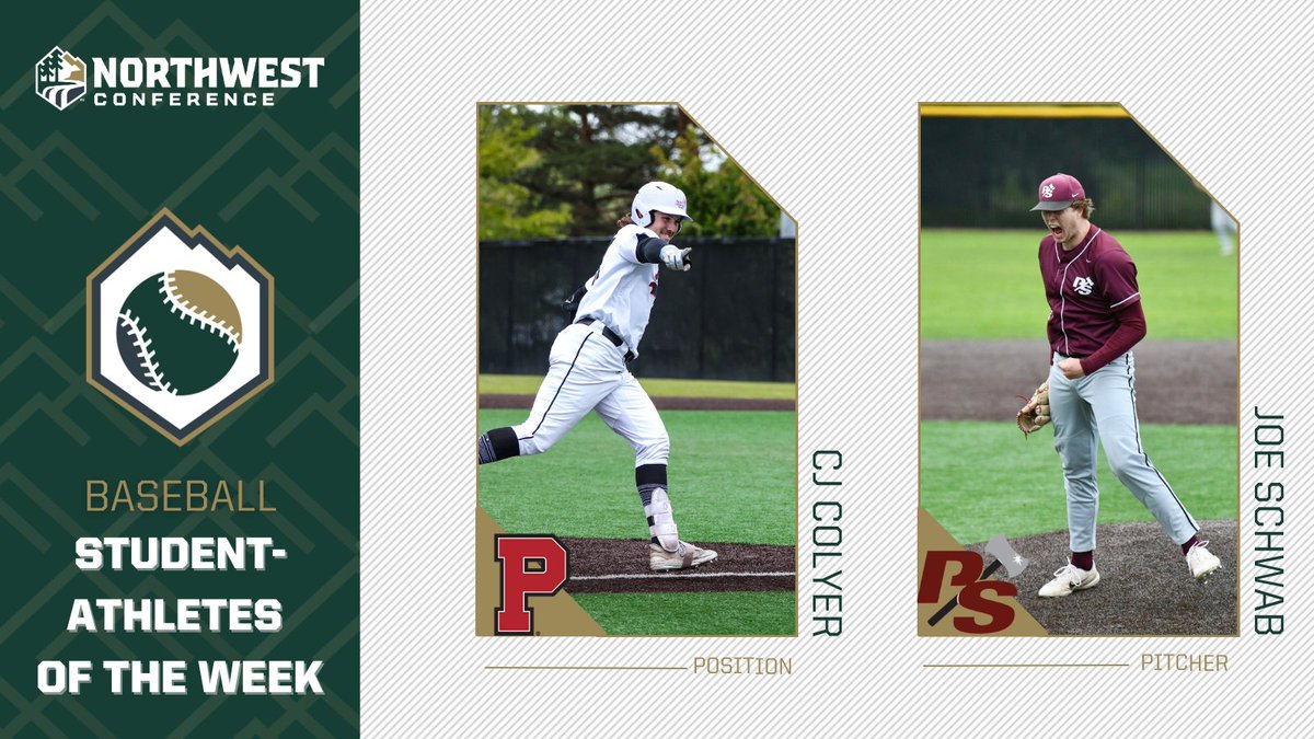 Colyer & Schwab Named NWC Baseball Student Athletes of the Week @goboxers @BoxersBaseball @PS_baseball @PSLoggers nwcsports.com/news/2024/5/8/…