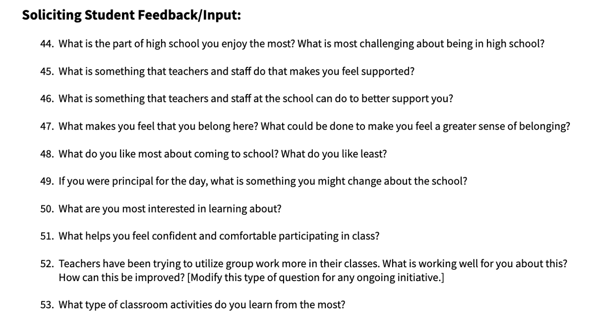 You're familiar with 'exit interviews' for staff – but what about for students? Consider drawing on these conference questions from @ctrisenetwork to gather feedback from your students this spring. docs.google.com/document/d/1X2…