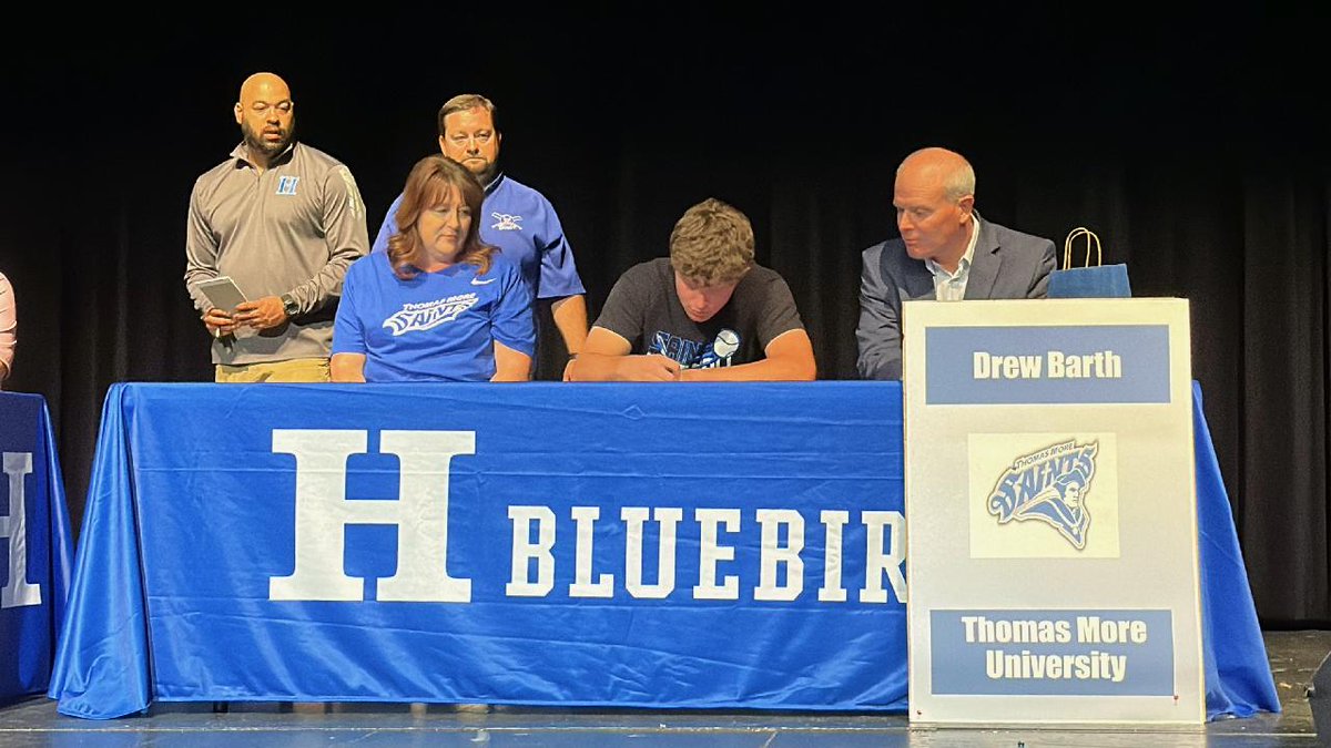 Eric J. Barth (@ericjbarth) on Twitter photo Drew officially signs to play college baseball with the Thomas More Saints! A lot of coaches to thank along the way. (sorry if I miss one): <a href="/JBaioni/">Jeremy Baioni</a>, Aaron Mann, Scott Bouldin, Don Tragesser, <a href="/Curleyhitting/">Chris Curley</a>, <a href="/ClayMefford/">Clay Mefford</a>, Frank Staton. Thank You! <a href="/BirdsBaseball/">BirdsBaseball</a> <a href="/ThomasMoreBase1/">Thomas More Saints Baseball</a> Drew officially signs to play college baseball with the Thomas More Saints! A lot of coaches to thank along the way. (sorry if I miss one): <a href="/JBaioni/">Jeremy Baioni</a>, Aaron Mann, Scott Bouldin, Don Tragesser, <a href="/Curleyhitting/">Chris Curley</a>, <a href="/ClayMefford/">Clay Mefford</a>, Frank Staton. Thank You! <a href="/BirdsBaseball/">BirdsBaseball</a> <a href="/ThomasMoreBase1/">Thomas More Saints Baseball</a>