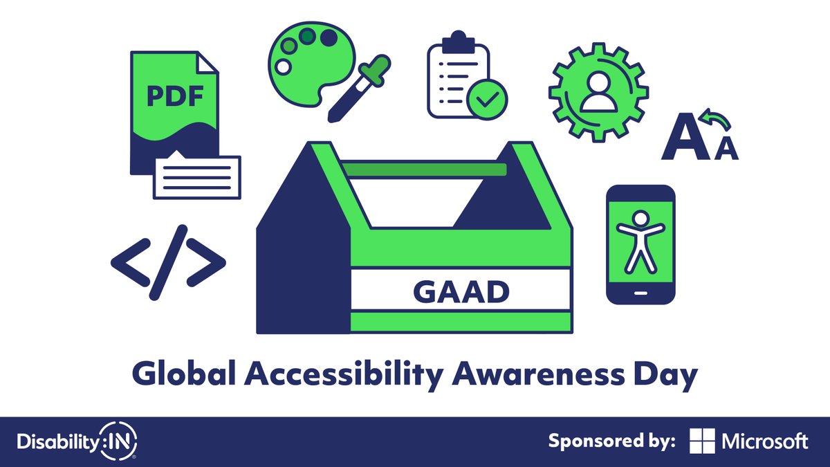 In honor of #GAAD on May 16, I’m excited to celebrate globally with @DisabilityIN! Sponsored by @Microsoft, we will be presenting a full day of programming exploring global strategies for #accessibility. If you are a corporate partner, let me know if you'll be attending! #GAAD365