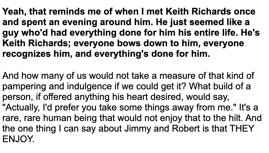 Albini was the kind of interview where an answer to a routine question could stick in yr mind for decades after. thought often of this exchange from an interview w/ Mark Prindle, about Albini recording Jimmy Page & Robert Plant