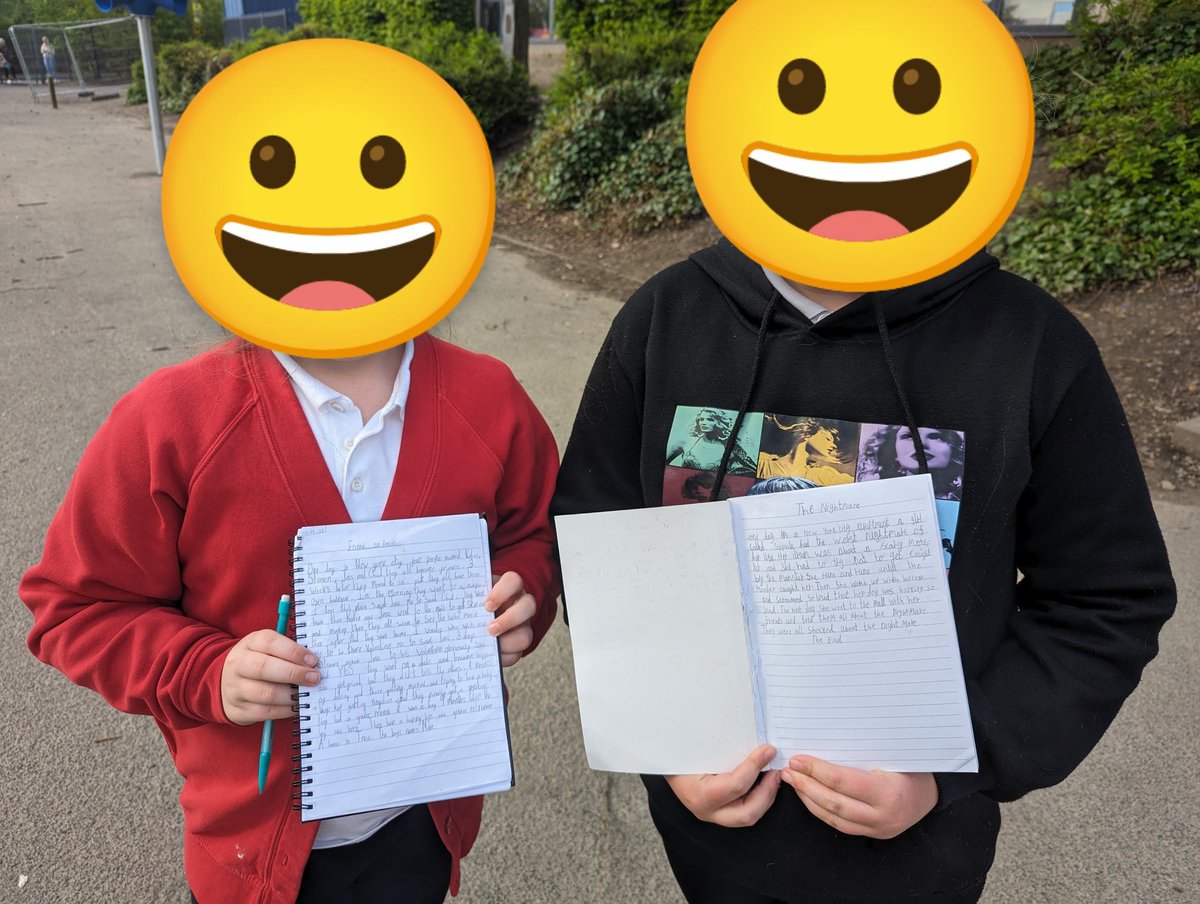 Loved seeing these two enthusiastic learners before 9am this morning showing me their writing in the playground! Well done, what a fantastic start to the day! @AntoninePrimary 
#confidentindividuals #successfullearners