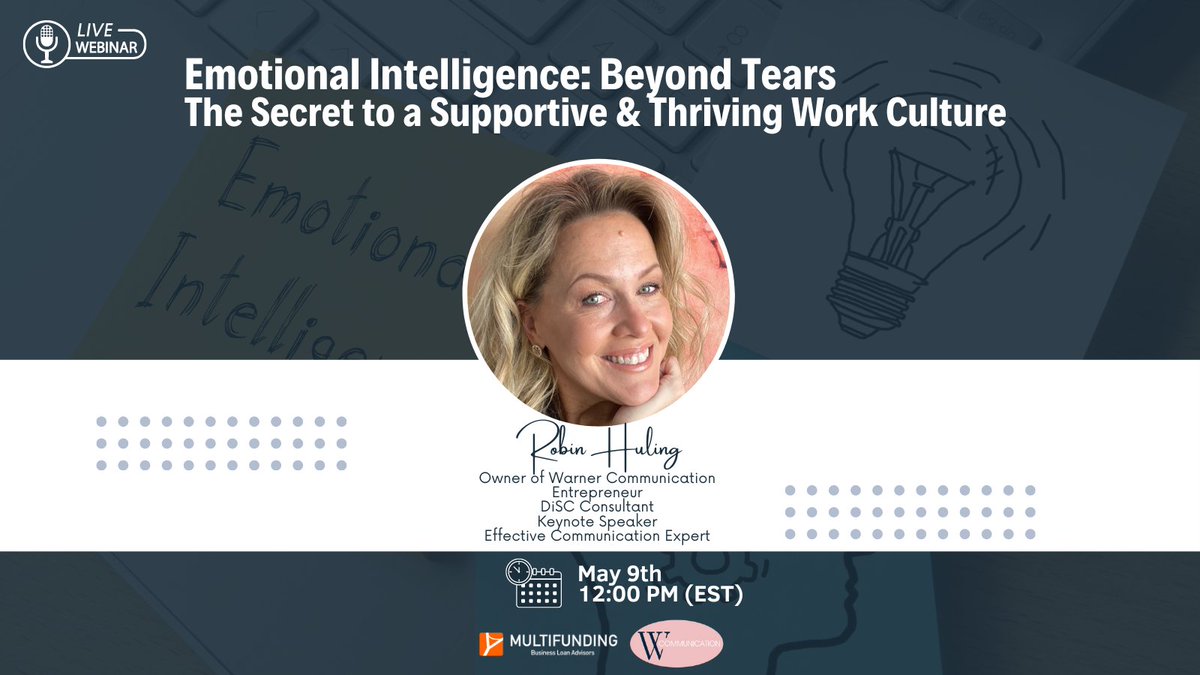 Ready to challenge misunderstandings about EQ in the workplace? Dive into a session on conflict resolution, positive culture building, and effective communication techniques.

Register here: bit.ly/3JGDfxn

#ConflictResolution #PositiveCulture #EffectiveCommunication