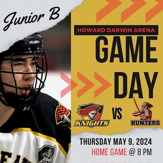 Big home game Thurs May 9th @ 8pm vs divisional rivals the Kahnawake Hunters. See ya at Howie D!
