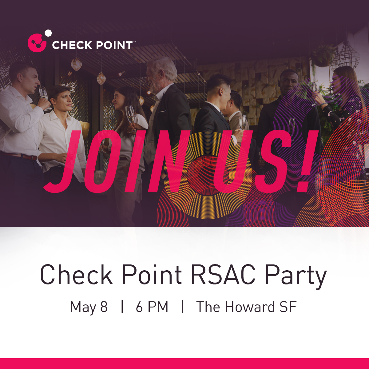 Tonight's the night! Join us for an evening full of fun and food and drinks at our #RSAC party. 🥂 📍 The Howard SF 🕕 6 pm