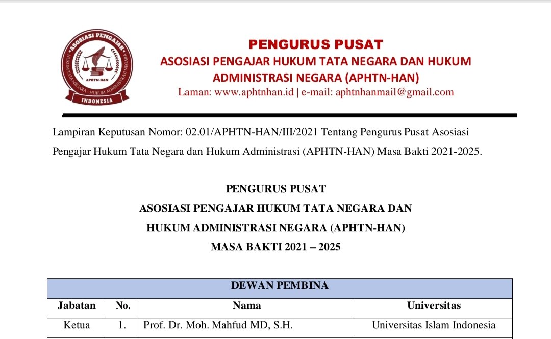 Prof, ini wacana munculnya dari usulan APHTN-HAN lho, bukan dari Prabowo-Gibran. sebenarnya malas komentar, tapi Prof kan Ketua Dewan Pembina di situ. waktu bikin usulan ini pada ga ngobrol apa gimana? kurang-kurangin lah.