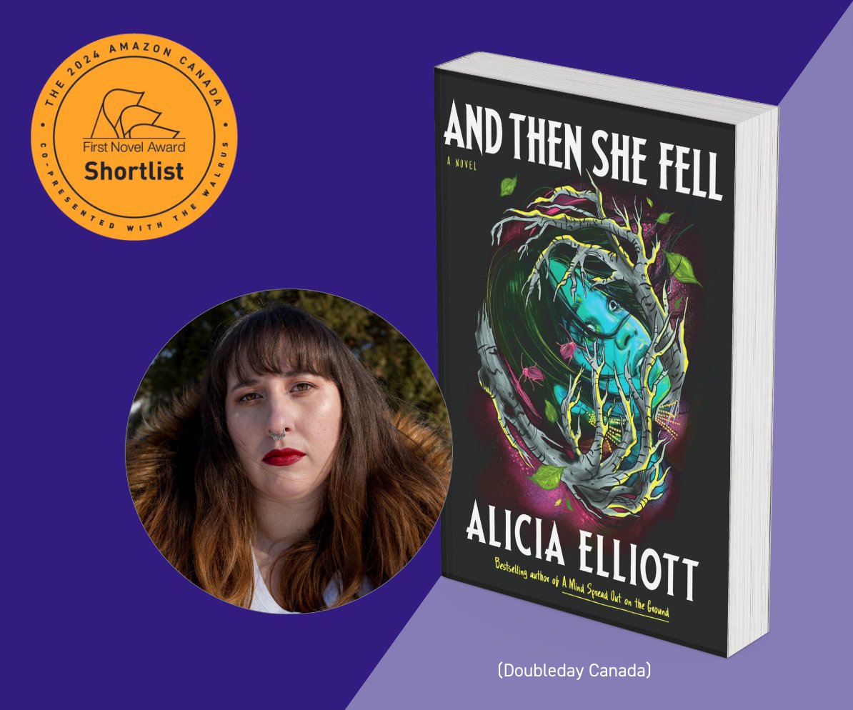 📚Introducing the 2024 shortlist: In And Then She Fell (@doubledayca) by @WordsandGuitar, Alice juggles motherhood, mourns her mother, and adjusts to a new neighbourhood, finding solace in retelling the Haudenosaunee creation story. Learn more: thewalrus.ca/afna #AmazonFNA