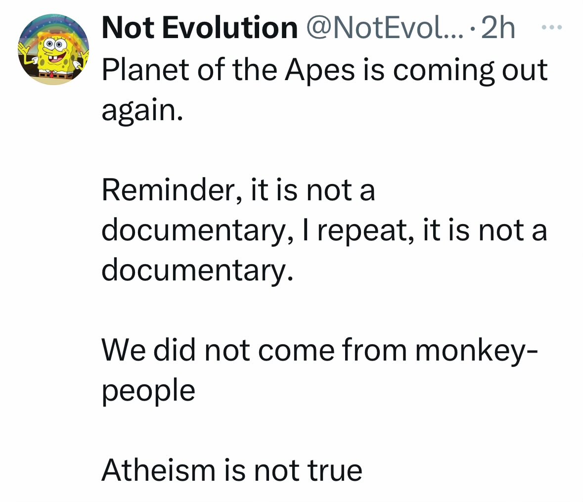 Tell us you know nothing about atheism or evolution without telling us 🤦‍♂️