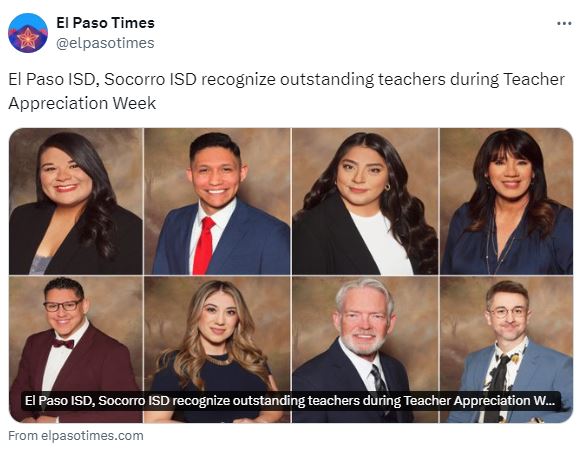 #TeamSISD celebrates ALL the outstanding teachers that make a tremendous impact in our district. Thank you for ensuring our students succeed! Take a look at this special feature on the 2024 SISD Elite 8 teachers. bit.ly/3QEnJWD