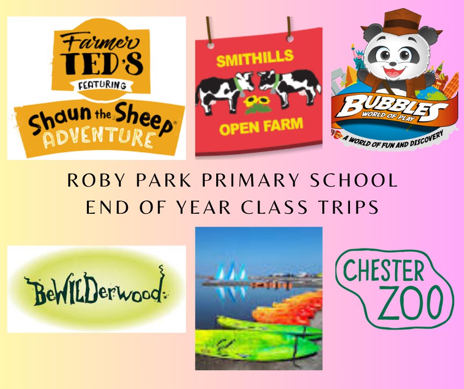 Don't forget to check out the letter detailing all end of year trips. Payments are live on Parent Pay. If you would like to attend the trip as a volunteer, click on the link to express your interest. robyparkprimary.co.uk/wp-content/upl… #RPEnrichment