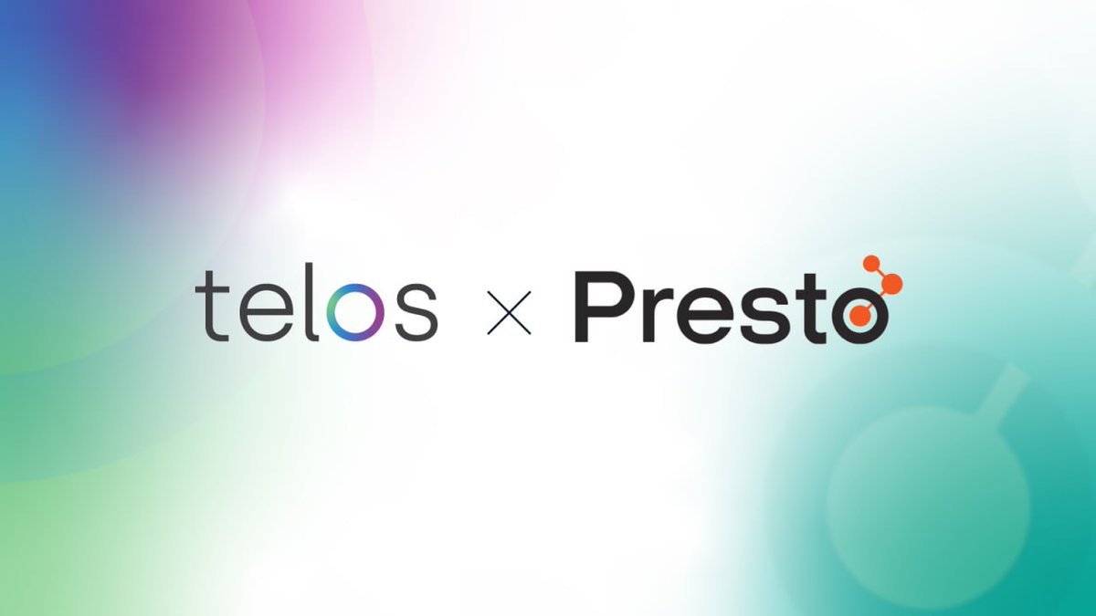 تعلن Telos عن تمويل بقيمة مليون دولار من Presto Labs.

 يسعدنا أن نعلن أن #Telos قد تلقت تمويلاً بقيمة مليون دولار من Presto Labs من أجل:
 🔹شبكة zkEVM L2 التي تعمل بنظام SNARKtor
 🔹مختبرات SNARKtor

 هذه الصفقة ليست مجرد شراكة مالية، فهي تشير إلى بداية تعاون طويل الأمد بين