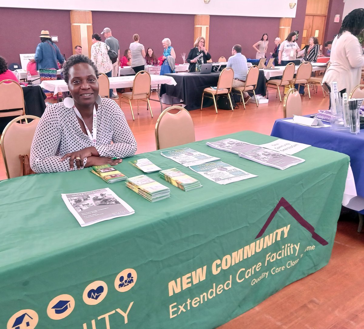 New Community Extended Care Facility participated in the @AdlerAphasia Center Getting the Word Out #Community Fair yesterday in West Orange. Director of Admissions Julienne Van-Nooten shared information about the skilled nursing facility and the services NCC provides.