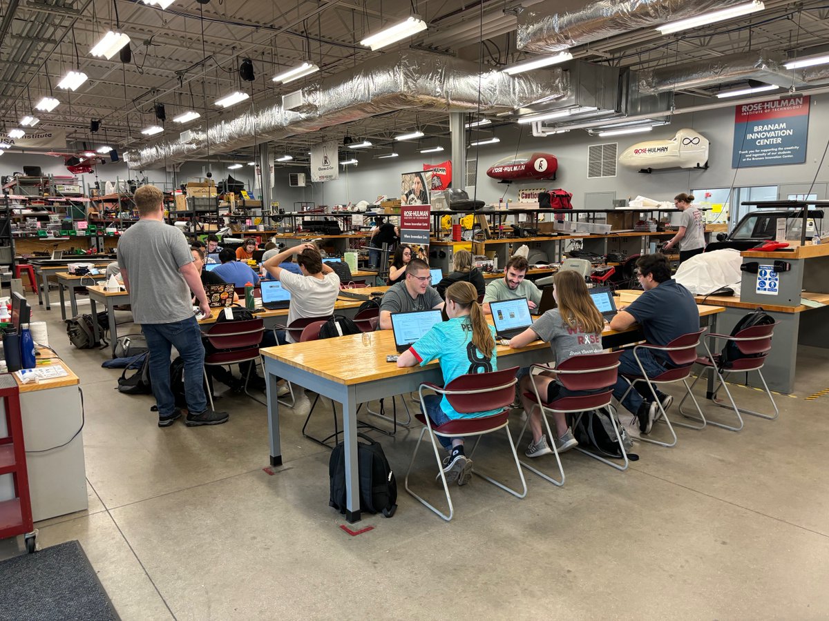 The @RoseHulmanBIC & Kremer Innovation Center are busy places this time of the school year as students & teams put the finishing touches on their design projects. It's the middle of 9th week of the spring academic quarter. #rosehulman