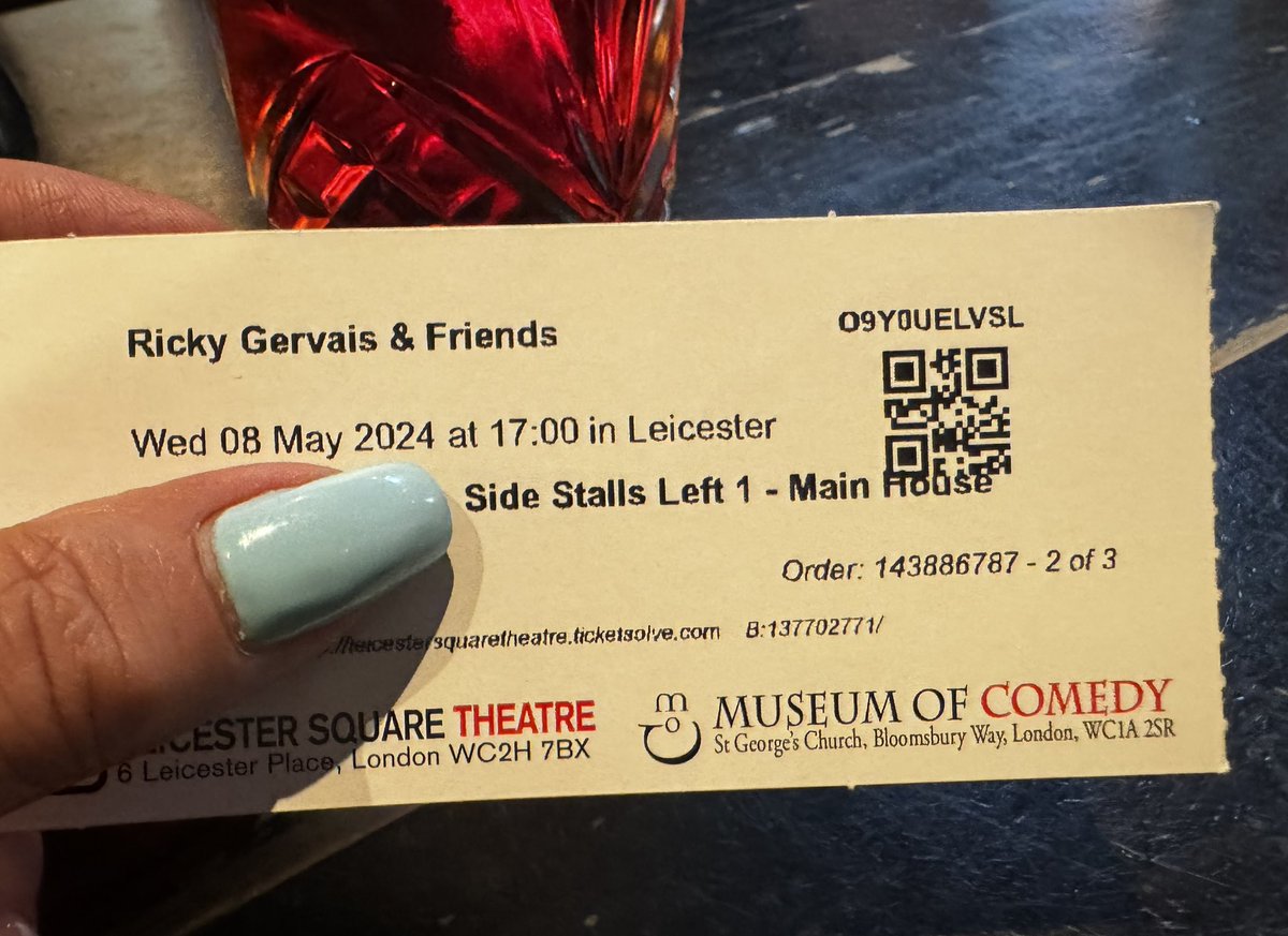 London team evening out. Everyone needs a night with @rickygervais! The world can be a tough place, and a night of pure laughter was a reminder that we all need a few hours of fun.