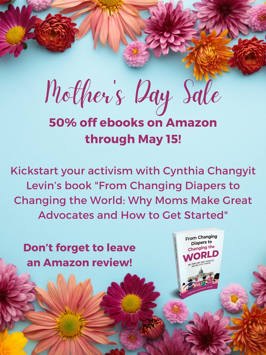 #MothersDaySale for my book on Amazon! 50% off the e-version through 5/15. Hard cover version on sale now for 54% off! #MomPower #activism #BookSale #mothersday2024 #MothersDayGifts #MothersDay amazon.com/Changing-Diape…