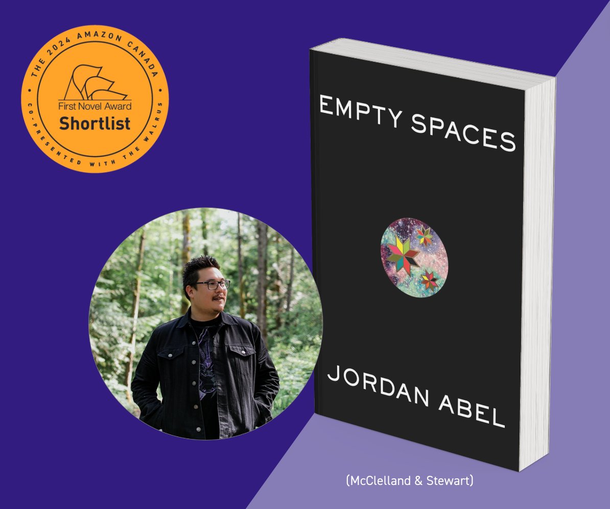 📚Introducing the 2024 shortlist: Empty Spaces (@McClellandBooks) by @jordoisdead portrays the experience of a modern urban Nisga’a person whose ties to land and tradition were shattered by colonial violence. Learn more: thewalrus.ca/afna #AmazonFNA