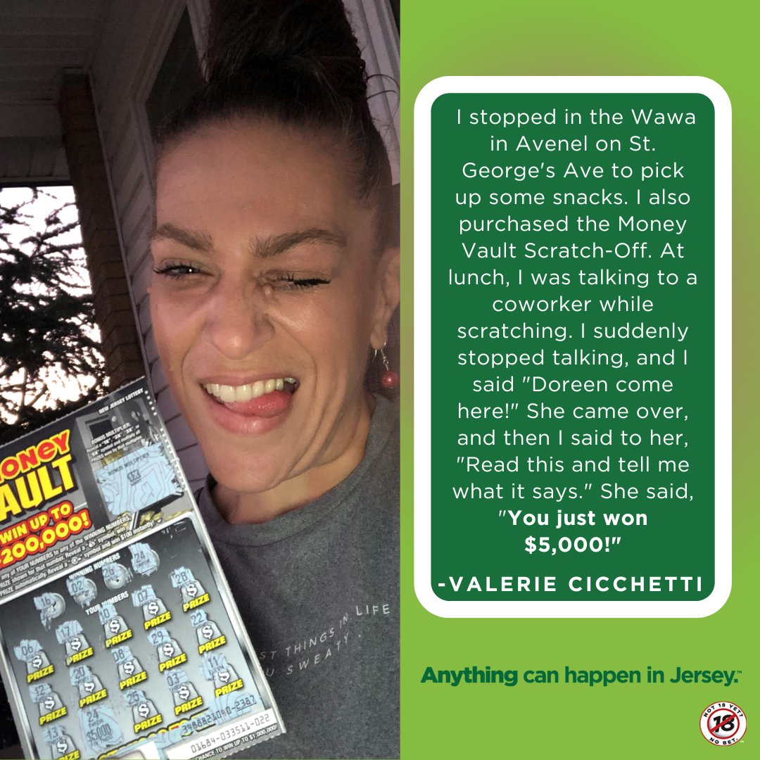 Who knew a lunch break could turn into a pay day?! #NJLottery 🍀 For Scratch-Offs game odds, visit NJLottery.com/ScratchOffs.