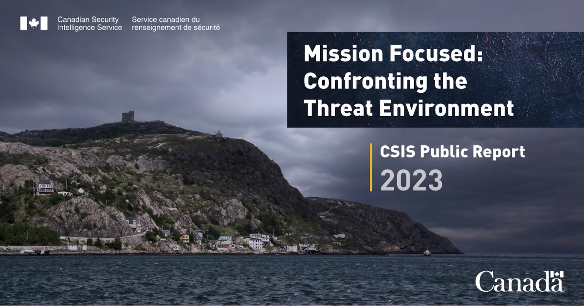 This week, we will be highlighting the top threats to Canada’s #NationalSecurity.

Stay tuned or read the complete threat 
assessment in our 2023 Public Report now: 

canada.ca/en/security-in…