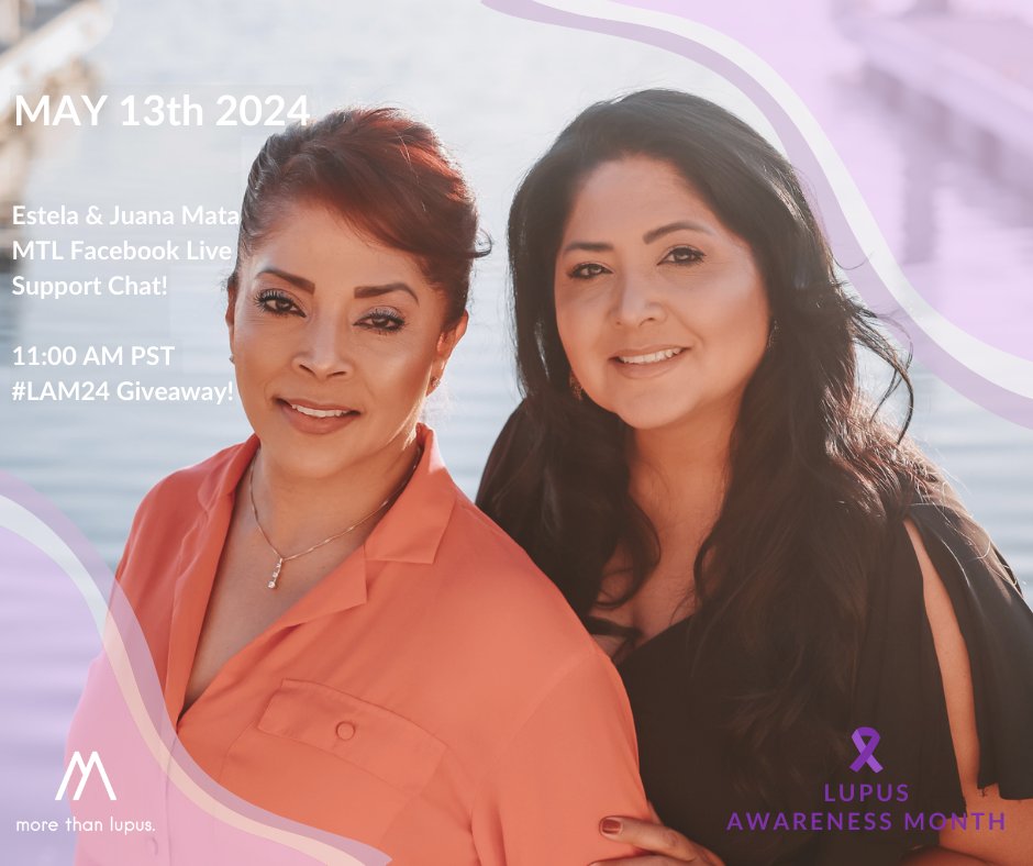 We are excited to announce our next #Facebook #LupusLive #SupportChat special guests... Estela and Juana Mata of Looms for Lupus and Mata Advocacy Support! Come hear their chronic illness journeys and how they are using their experiences to knit communities of hope! @Looms4Lupus
