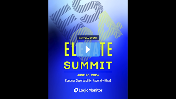 DJ_LogicMonitor's tweet photo. Conquer observability at @LogicMonitor's #ElevateSummit on June 20, 2024! 🚀Join industry leaders and special guests as they unveil the path to IT modernization with #AI-powered insights. Don’t miss out, register now: https://t.co/8Dw8GbW4AS https://t.co/59wX5JqH0l https://t.co/5sxn4MP1SI