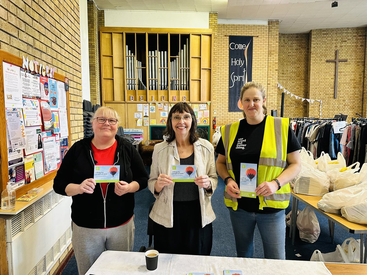 Grateful to #TheBreadandButterThing for inviting me to ‘The Well’ today to speak about <a href="/CAPuk/">Christians Against Poverty (CAP) UK</a> with those collecting their food orders. #DebtAdvice