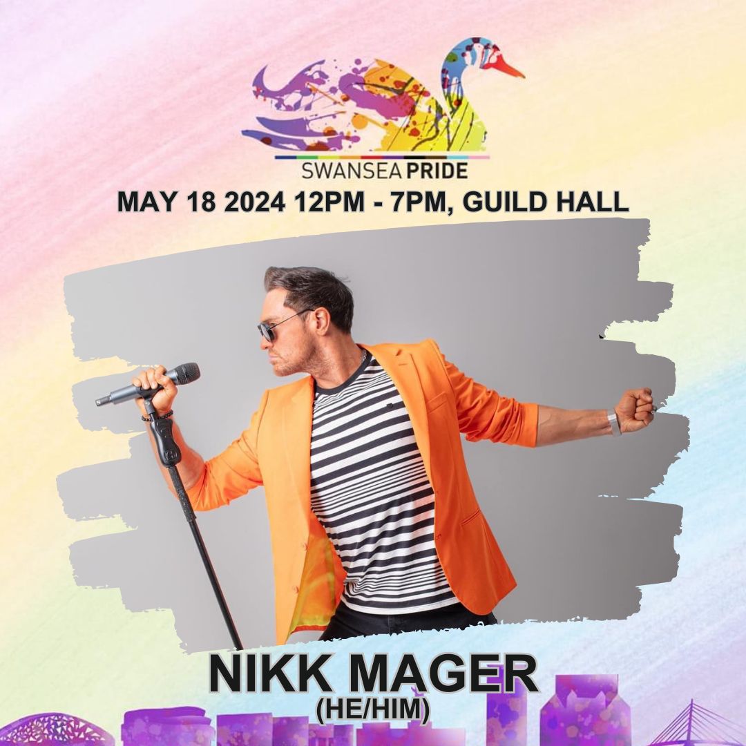 📣 HEADLINER ANNOUNCEMENT! 📣

We have 3 fantastic headline acts at Swansea Pride this year! 😍.

Our first headline announcement is none other than the award winning @NikkMager! 🎤🎶

Nikk is a former member of 'Phixx' and featured on the hit show 'Popstars: The Rivals'.

🏳️‍🌈♥️🏳️‍⚧️