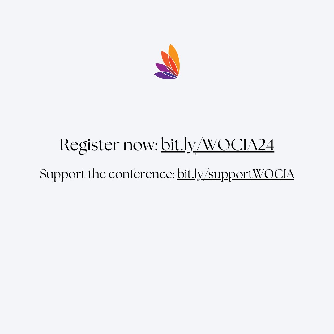 Experience everything that the #WOCIA conference represents and more! Just a few in-person spots remaining. Get your tickets today!
Register now - bit.ly/WOCIA24
Support the conference - bit.ly/supportWOCIA