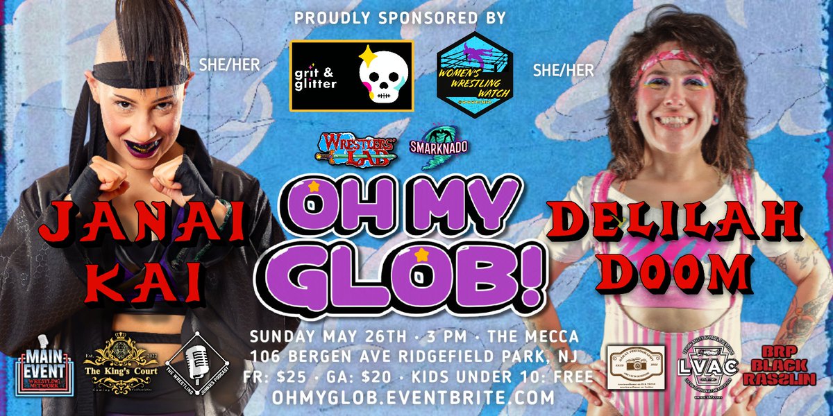𝕀ℂ𝕐𝕄𝕀 𝕍𝕆𝕃. 𝟜 Two Lab debuts, and two badass women who've never crossed paths before. It's DEMON VS. DOOM at #OHMYGLOB. Martial arts vs. aerobics and heart. Who will prevail?? SPONSORS: @gritglitterpod & @WWWofNEO 🎟 ohmyglob.eventbrite.com