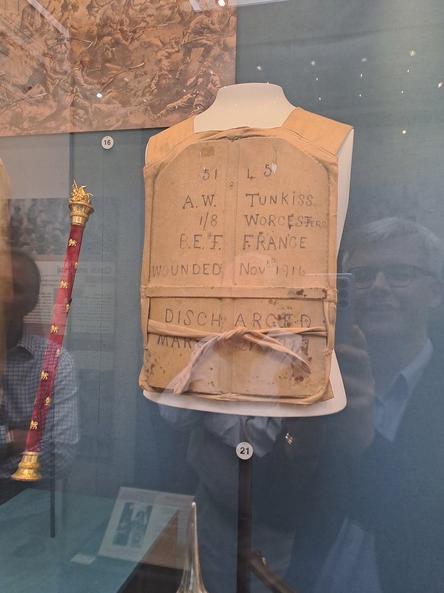 Dr Andrew Bamford (@andrewbamford10) on Twitter photo Out again today with <a href="/armymuseumsuk/">AMOT - The Army Heritage Charity</a>,at <a href="/wr_museum/">Worcestershire Regiment Museum - MRM(W)</a> which displays collections of Worcs Regt and Worcs Yeomanry. Amazingly varied collection including 1st medal to a Black soldier, Boer War pear blossom cap favour, and the great juxtaposition of trench armour with a FM's baton. Out again today with <a href="/armymuseumsuk/">AMOT - The Army Heritage Charity</a>,at <a href="/wr_museum/">Worcestershire Regiment Museum - MRM(W)</a> which displays collections of Worcs Regt and Worcs Yeomanry. Amazingly varied collection including 1st medal to a Black soldier, Boer War pear blossom cap favour, and the great juxtaposition of trench armour with a FM's baton.