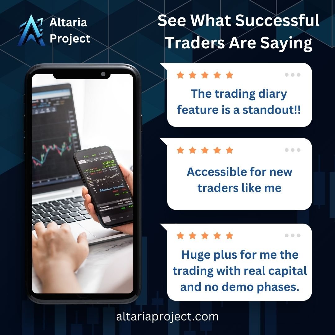 See what successful traders say about Altaria Project! Our testimonials speak for themselves: financial freedom, consistent profits, and unmatched support. Enter the winner's circle with Altaria today. #AltariaProject #SuccessTestimonials #trading #propfirm #nofee