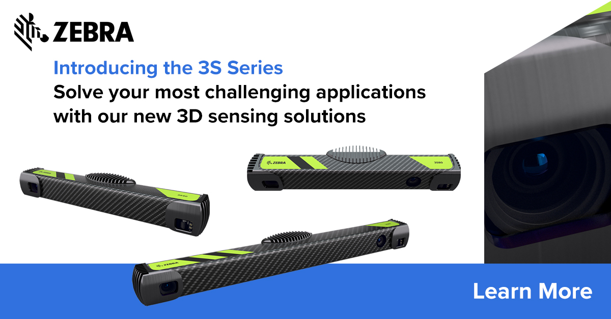 Introducing the Zebra 3S Series of 3D sensors. Speed up deployment time with our new 3D sensing solutions. Learn more ➡️ social.zebra.com/6015YplEt
