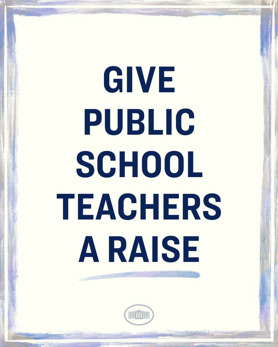 30 states and D.C. have taken action to raise teacher pay since the start of our Administration. We continue to call on states to give public school teachers a raise – because they deserve it.