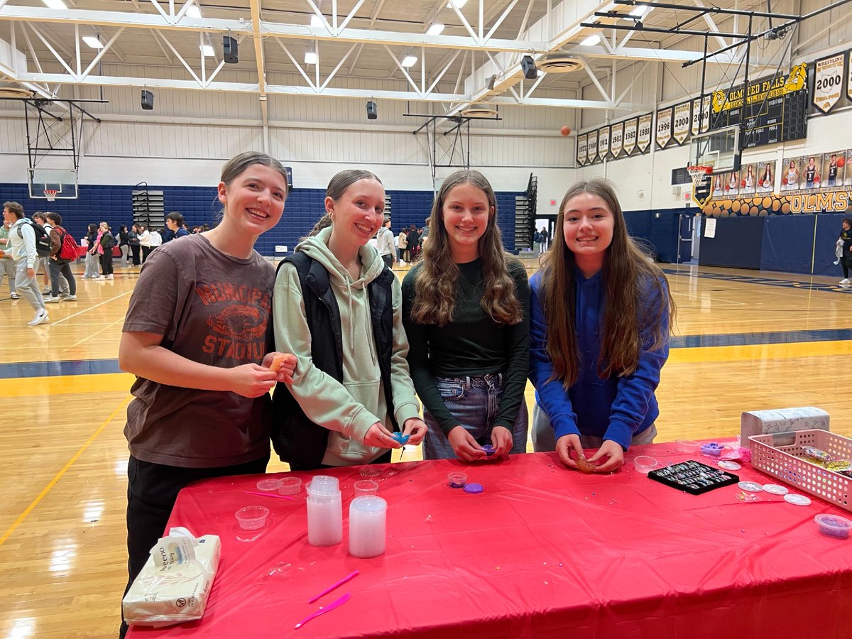 💙 SADD recently held a mental health fair at OFHS where students could destress during lunch. Some of the many activities included dancing, painting, & making slime. 💛 The fair was a huge success, and SADD hopes to continue these benefits yearly. #TheBulldogWay