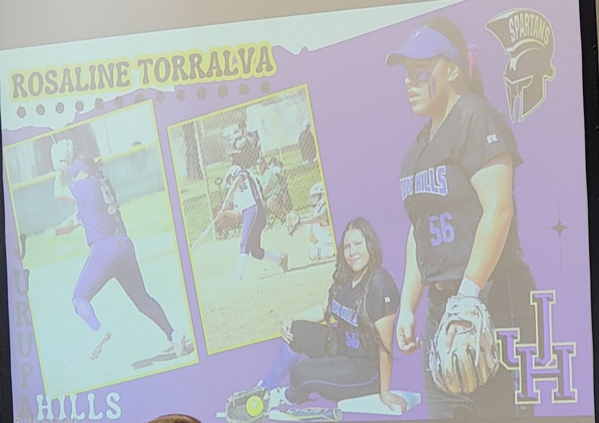 Congratulations to our female CBAADA athlete of the year Rosaline Torralva. You have been an asset to our softball program and to our school. Thank you!